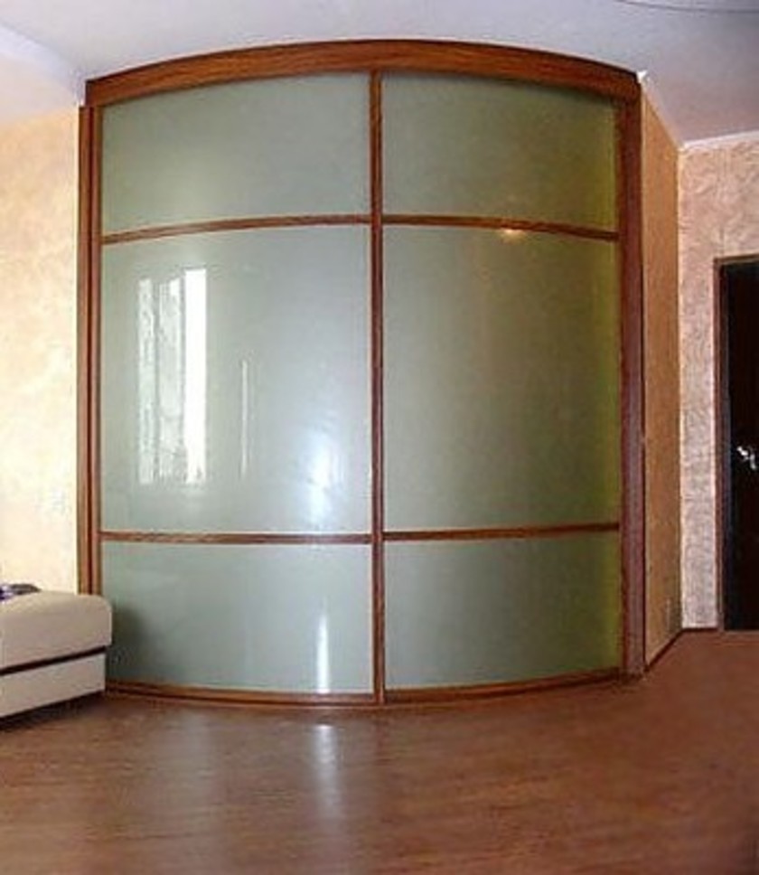 Встроенный шкаф купе радиусный в классическом стиле Славянск-на-Кубани