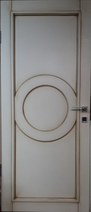 Межкомнатная дверь в профиле массив (эмаль с патиной) Славянск-на-Кубани