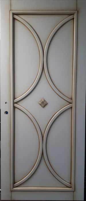Межкомнатная дверь в профиле массив (эмаль с патиной) Славянск-на-Кубани