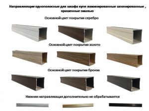 Направляющие однопосные для шкафа купе ламинированные, шпонированные, крашенные эмалью Славянск-на-Кубани