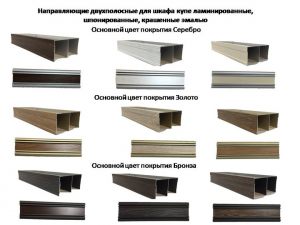 Направляющие двухполосные для шкафа купе ламинированные, шпонированные, крашенные эмалью Славянск-на-Кубани