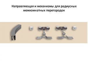 Направляющая и механизмы верхний подвес для радиусных межкомнатных перегородок Славянск-на-Кубани